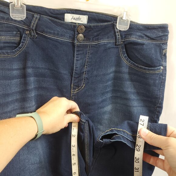 Angels Forever Young Womens Sz 18W Dark Blue Wash Skinny Jeans - Picture 12 of 12